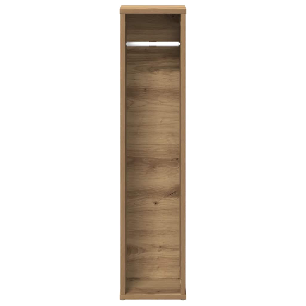 vidaXL Bathroom Cabinet with Roll Holder Artisan Oak 20.5x20x90 cm