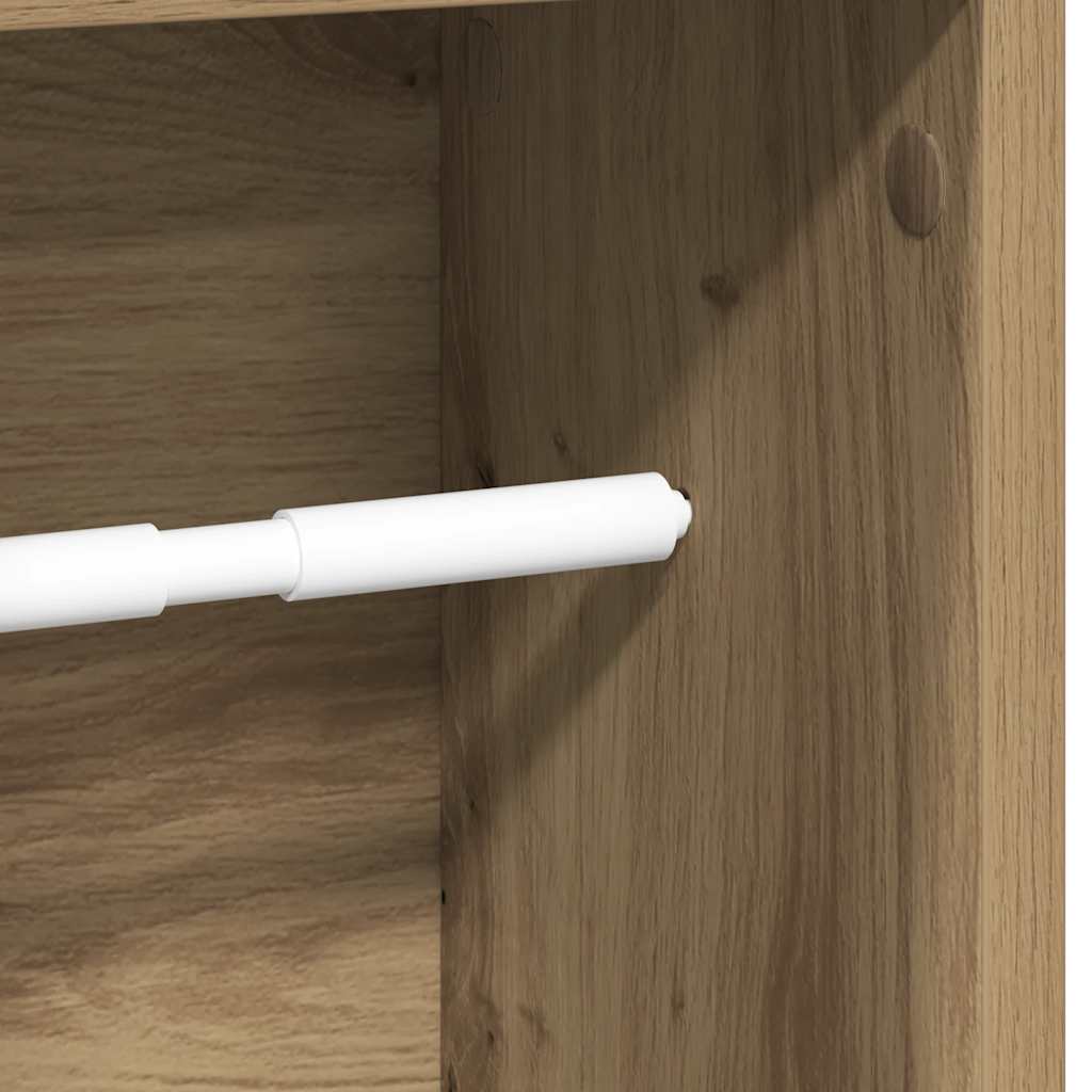 vidaXL Bathroom Cabinet with Roll Holder Artisan Oak 20.5x20x90 cm
