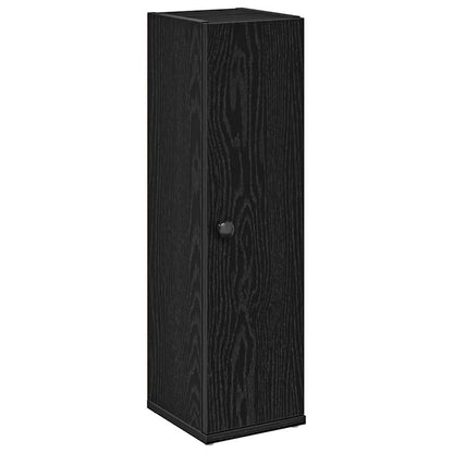 vidaXL Bathroom Cabinet with Roll Holder Black 20.5x22x72 cm