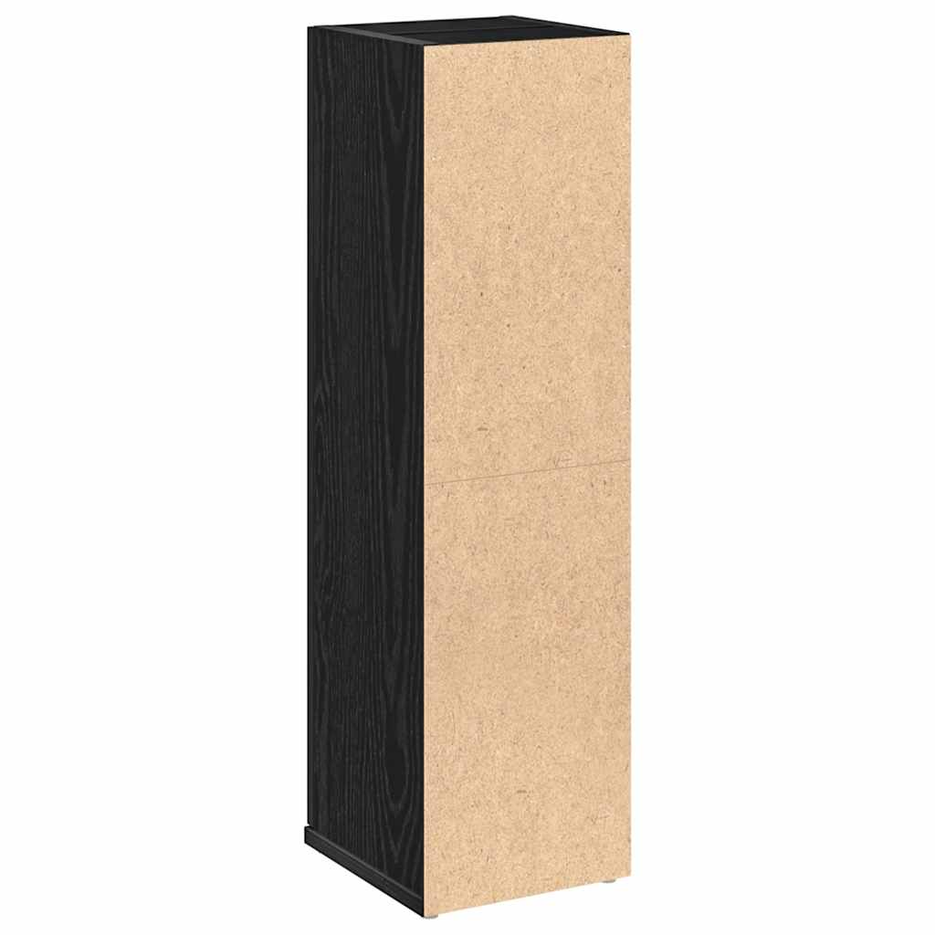 vidaXL Bathroom Cabinet with Roll Holder Black 20,5x22x72 cm