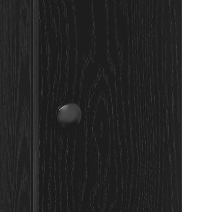 vidaXL Bathroom Cabinet with Roll Holder Black 20,5x22x72 cm