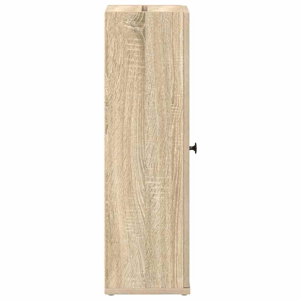 vidaXL Bathroom Cabinet with Roll Holder Sonoma Oak 20.5x22x72 cm