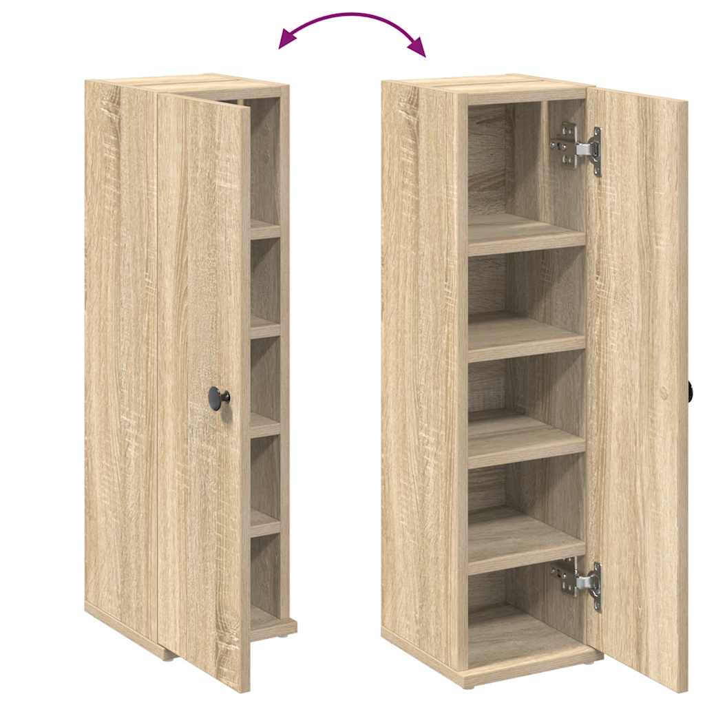 vidaXL Bathroom Cabinet with Roll Holder Sonoma Oak 20,5x22x72 cm