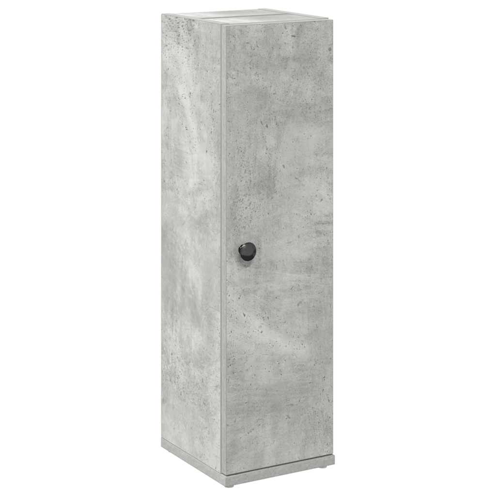 vidaXL Bathroom Cabinet with Roll Holder Concrete Grey 20.5x22x72 cm