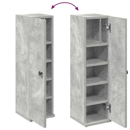 vidaXL Bathroom Cabinet with Roll Holder Concrete Grey 20.5x22x72 cm