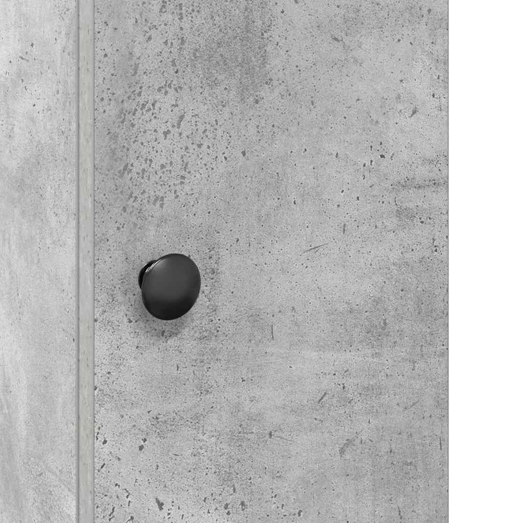 vidaXL Bathroom Cabinet with Roll Holder Concrete Grey 20.5x22x72 cm
