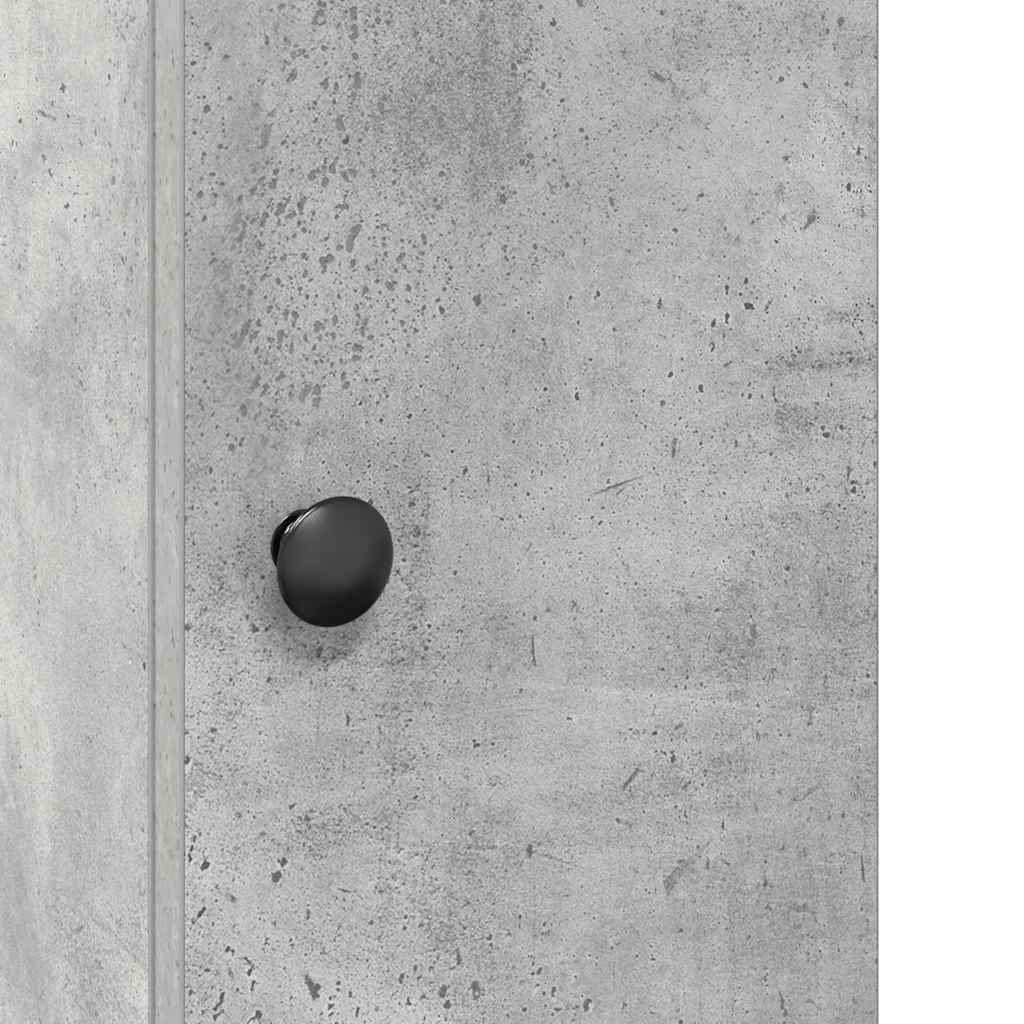 vidaXL Bathroom Cabinet with Roll Holder Concrete Grey 20,5x22x72 cm