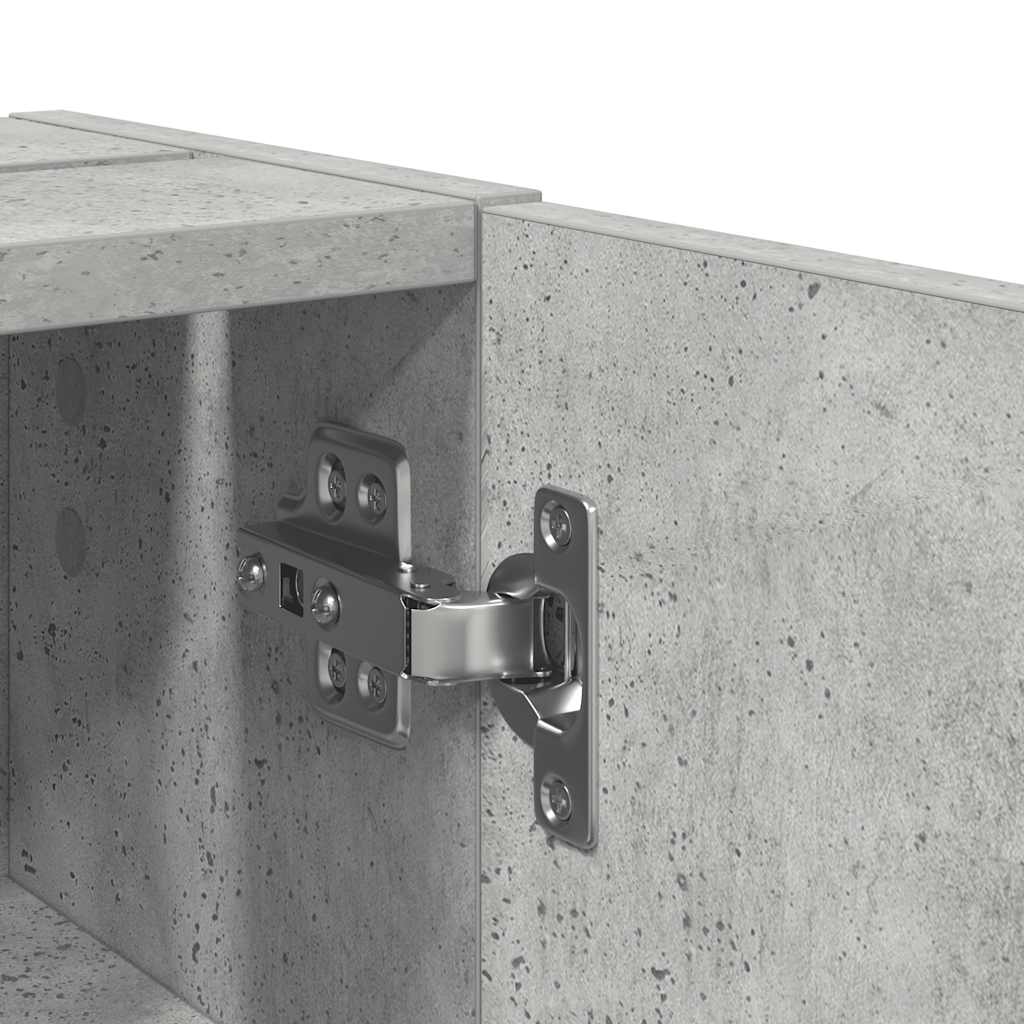 vidaXL Bathroom Cabinet with Roll Holder Concrete Grey 20.5x22x72 cm