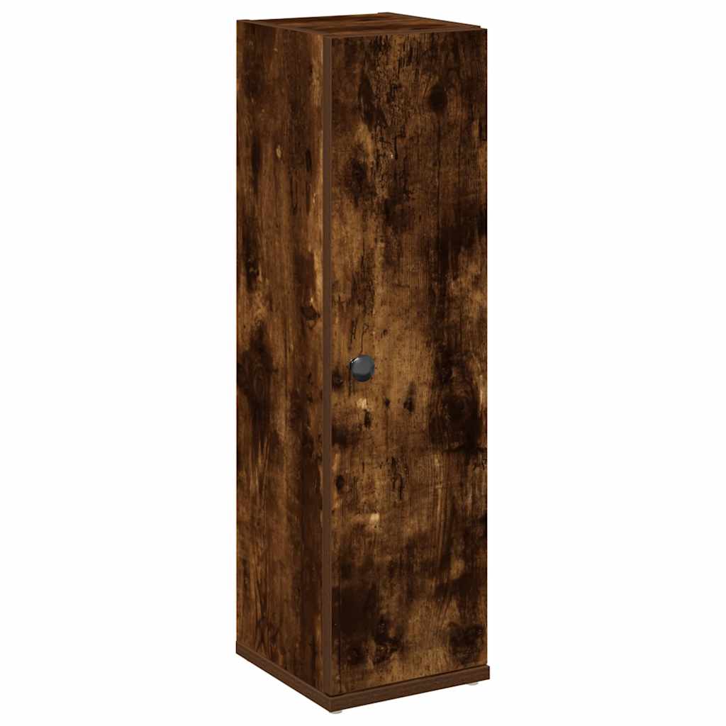 vidaXL Bathroom Cabinet with Roll Holder Smoked Oak 20.5x22x72 cm