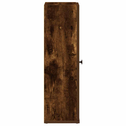 vidaXL Bathroom Cabinet with Roll Holder Smoked Oak 20,5x22x72 cm