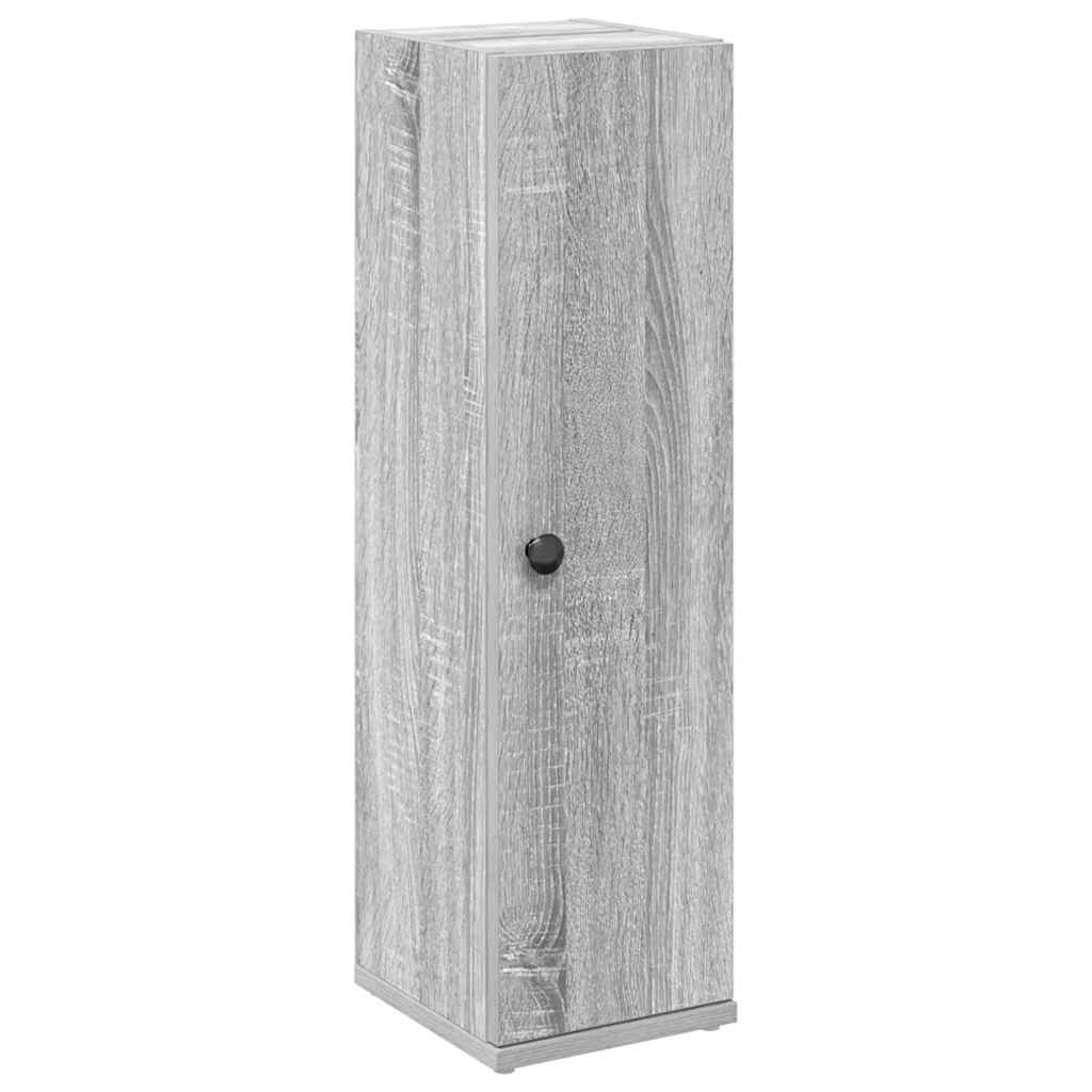 vidaXL Bathroom Cabinet with Roll Holder Grey Sonoma 20,5x22x72 cm