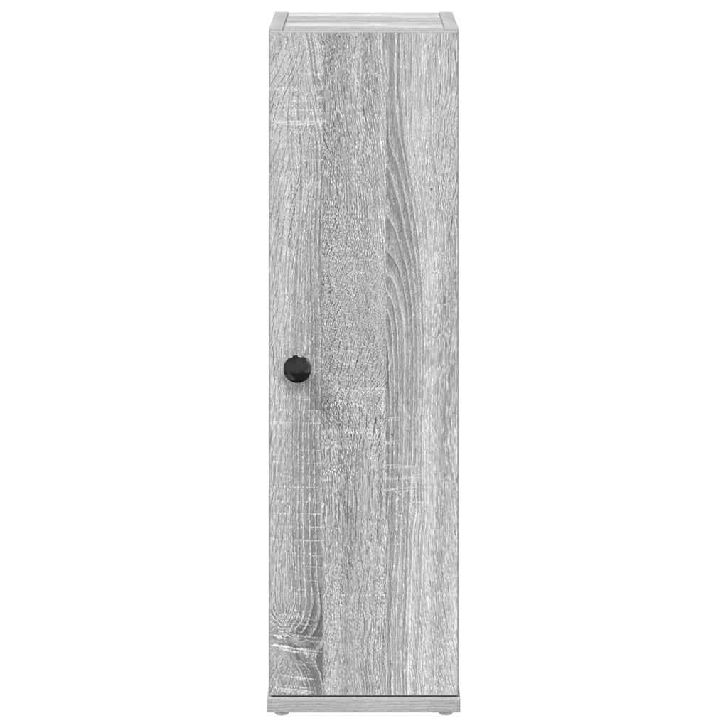 vidaXL Bathroom Cabinet with Roll Holder Grey Sonoma 20.5x22x72 cm