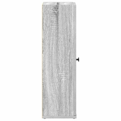 vidaXL Bathroom Cabinet with Roll Holder Grey Sonoma 20.5x22x72 cm