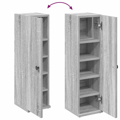 vidaXL Bathroom Cabinet with Roll Holder Grey Sonoma 20,5x22x72 cm