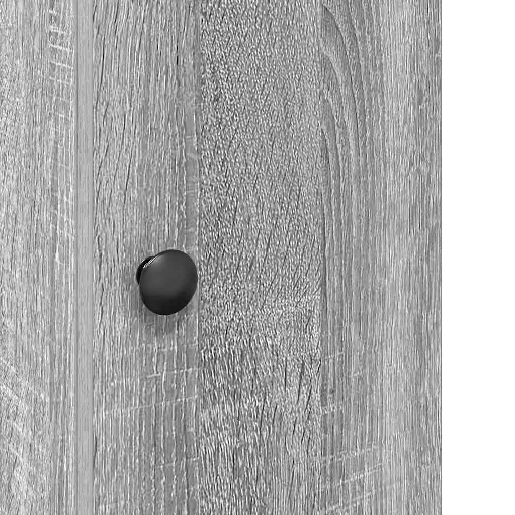 vidaXL Bathroom Cabinet with Roll Holder Grey Sonoma 20,5x22x72 cm