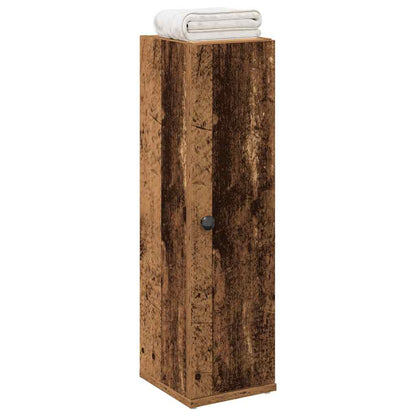 vidaXL Bathroom Cabinet with Roll Holder Old Wood 20,5x22x72 cm
