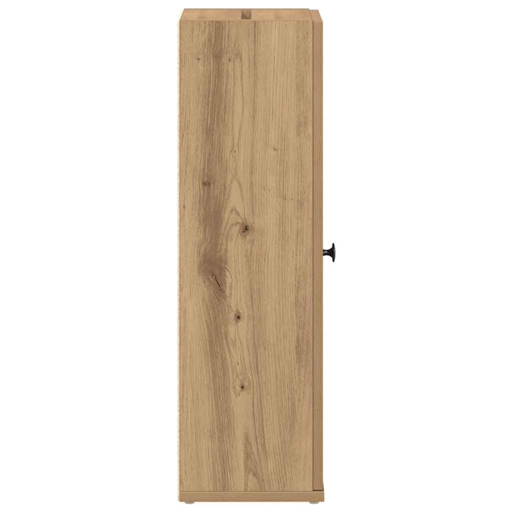 vidaXL Bathroom Cabinet with Roll Holder Artisan Oak 20,5x22x72 cm