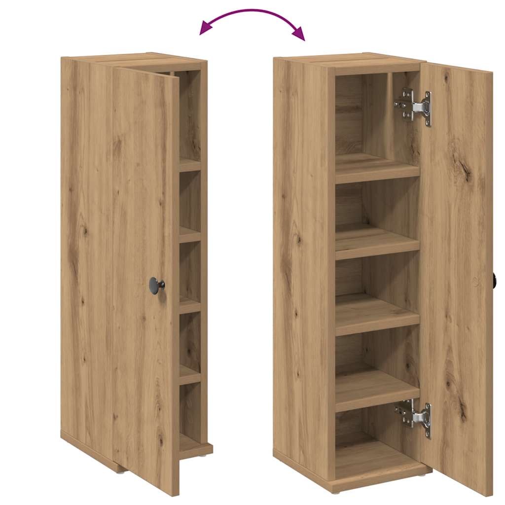 vidaXL Bathroom Cabinet with Roll Holder Artisan Oak 20,5x22x72 cm