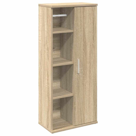 vidaXL Bathroom Cabinet with Roll Holder Sonoma Oak 39x22x90 cm