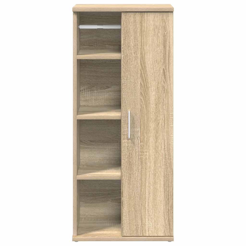 vidaXL Bathroom Cabinet with Roll Holder Sonoma Oak 39x22x90 cm