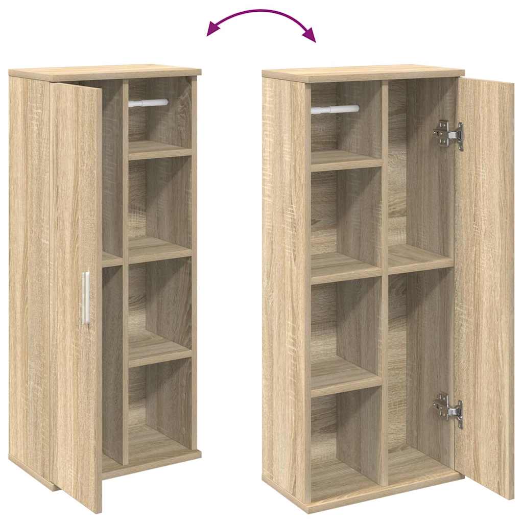 vidaXL Bathroom Cabinet with Roll Holder Sonoma Oak 39x22x90 cm