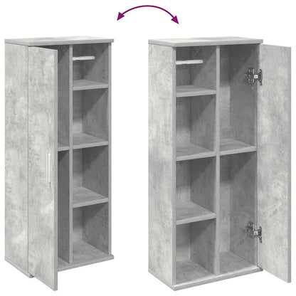 vidaXL Bathroom Cabinet with Roll Holder Concrete Grey 39x22x90 cm