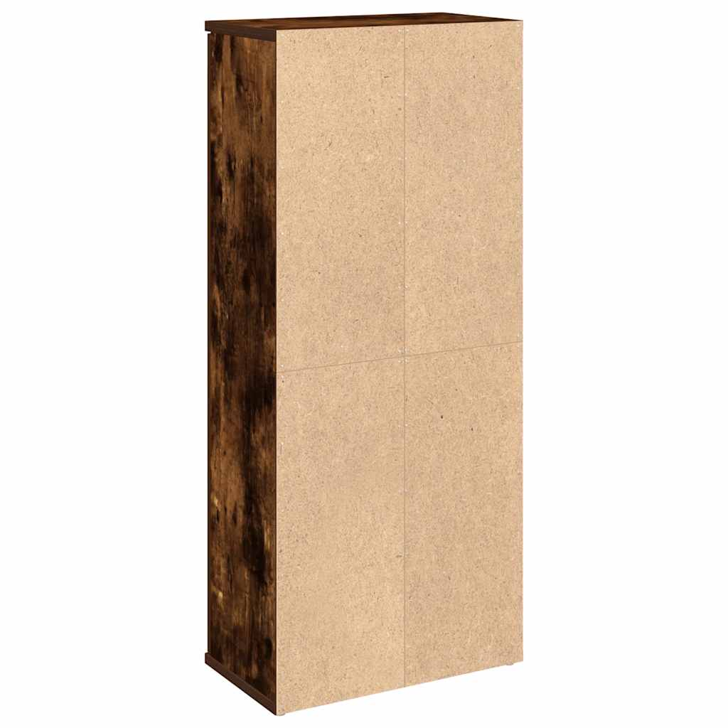 vidaXL Bathroom Cabinet with Roll Holder Smoked Oak 39x22x90 cm