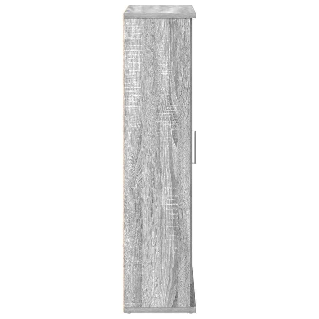 vidaXL Bathroom Cabinet with Roll Holder Grey Sonoma 39x22x90 cm