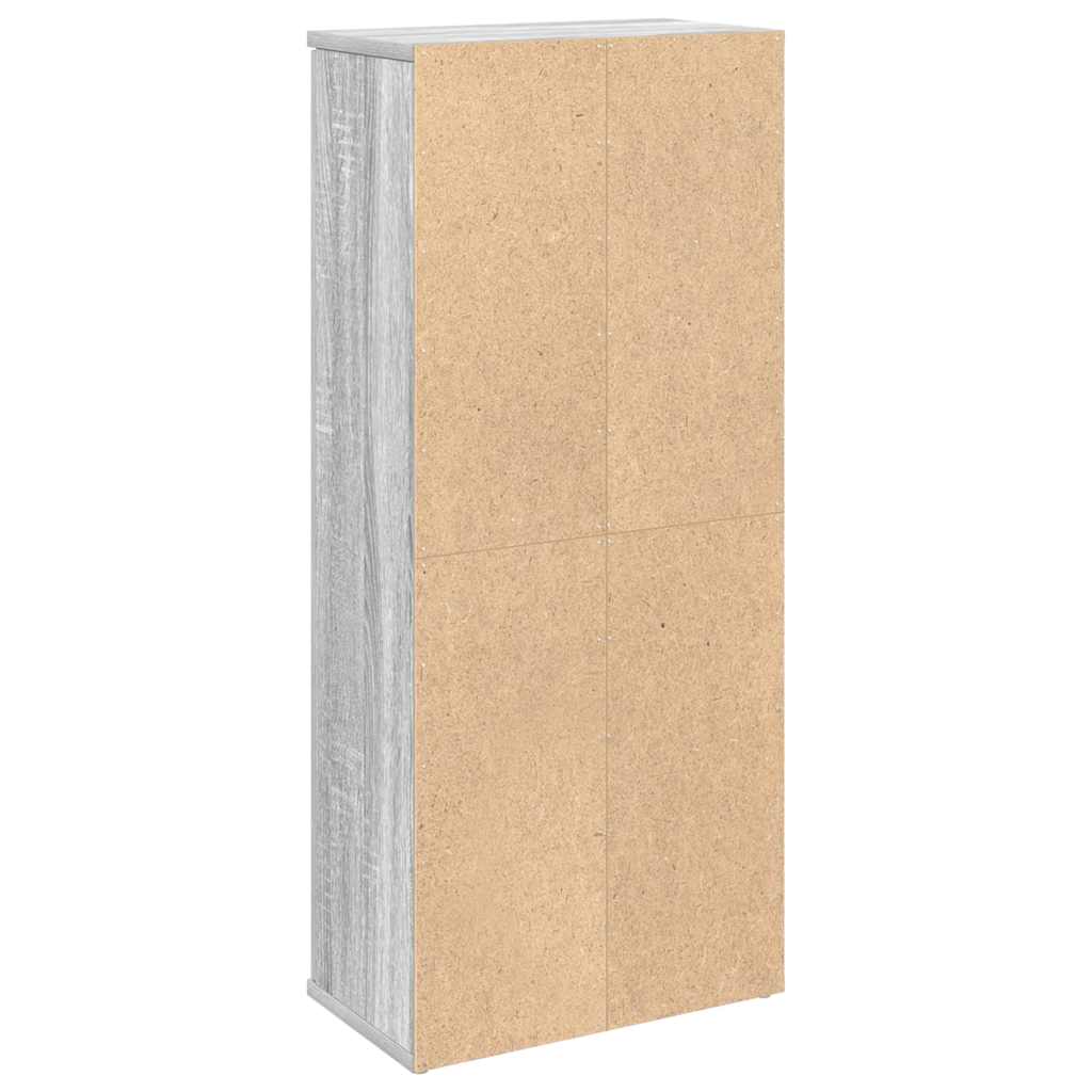 vidaXL Bathroom Cabinet with Roll Holder Grey Sonoma 39x22x90 cm
