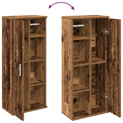 vidaXL Bathroom Cabinet with Roll Holder Old Wood 39x22x90 cm
