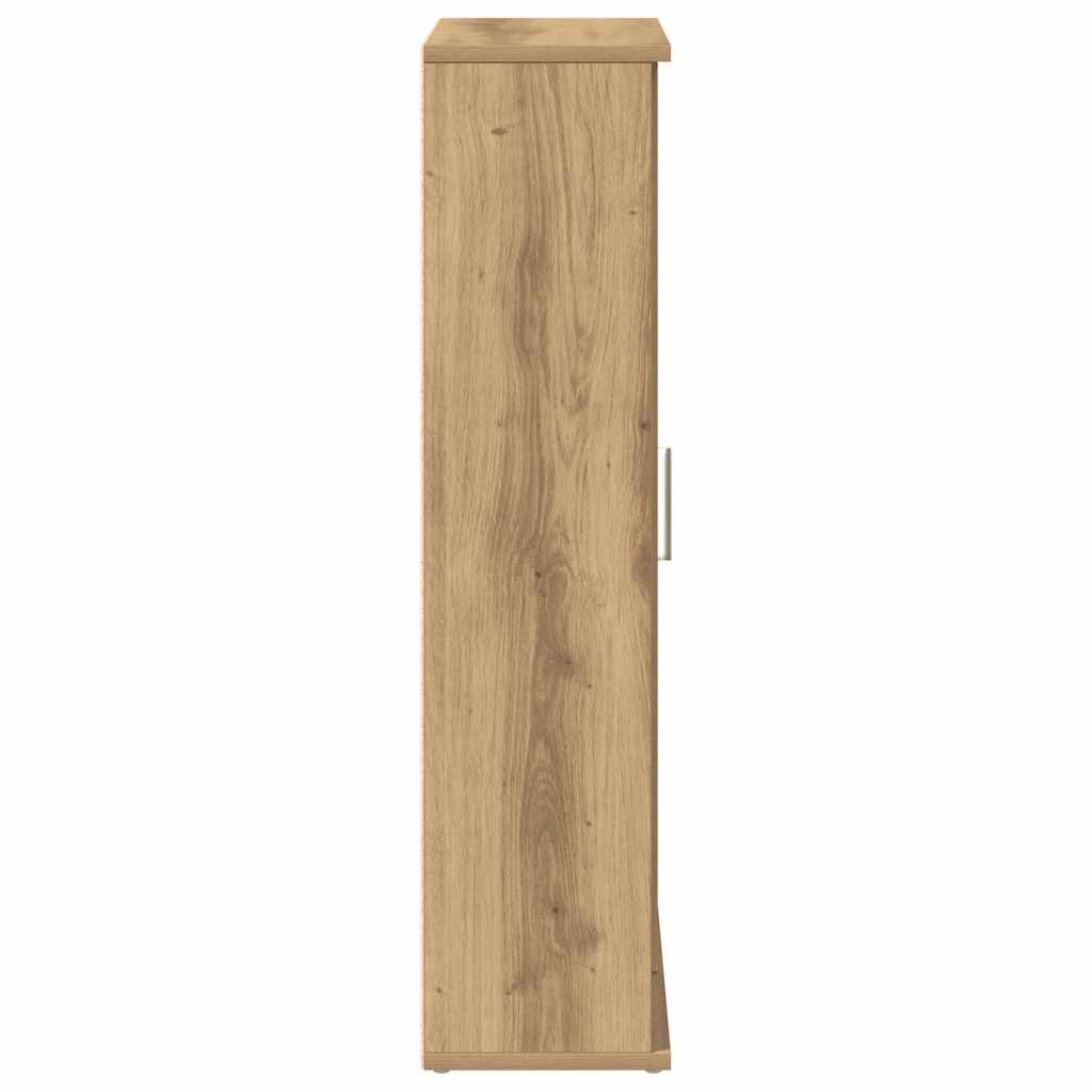vidaXL Bathroom Cabinet with Roll Holder Artisan Oak 39x22x90 cm