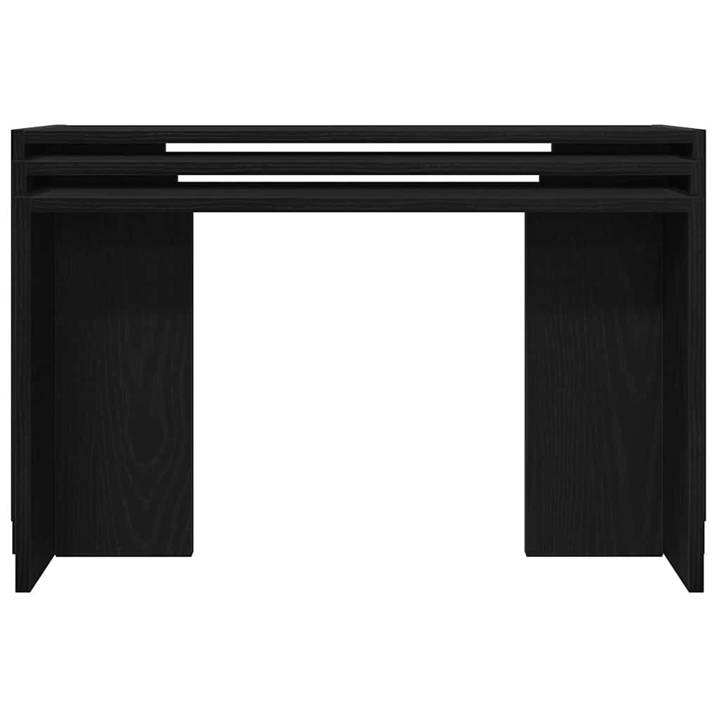 vidaXL Nesting Tables 3 pcs Black Engineered Wood