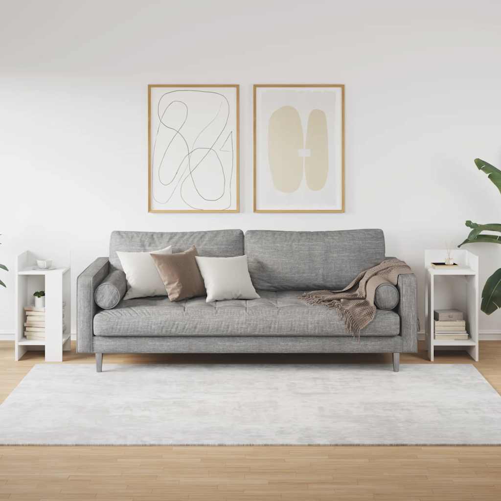 vidaXL Side Tables 2 pcs with Shelf White 25.5x27x60 cm