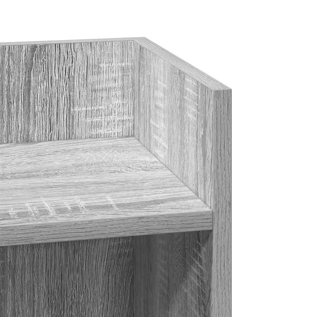 vidaXL Side Table with Shelf Grey Sonoma 25.5x27x60 cm