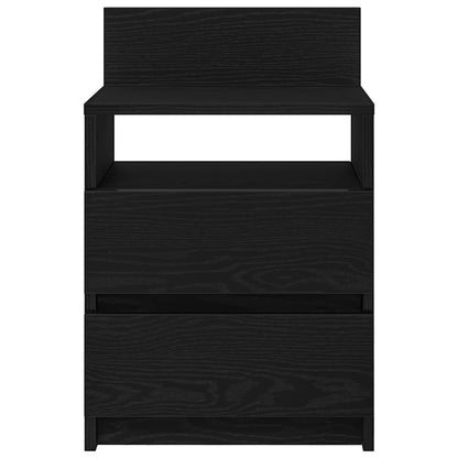 vidaXL Bedside Cabinets 2 pcs with 2 Drawers Black 40x33x60 cm