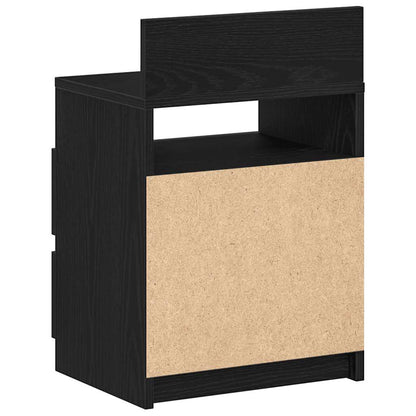 vidaXL Bedside Cabinets 2 pcs with 2 Drawers Black 40x33x60 cm