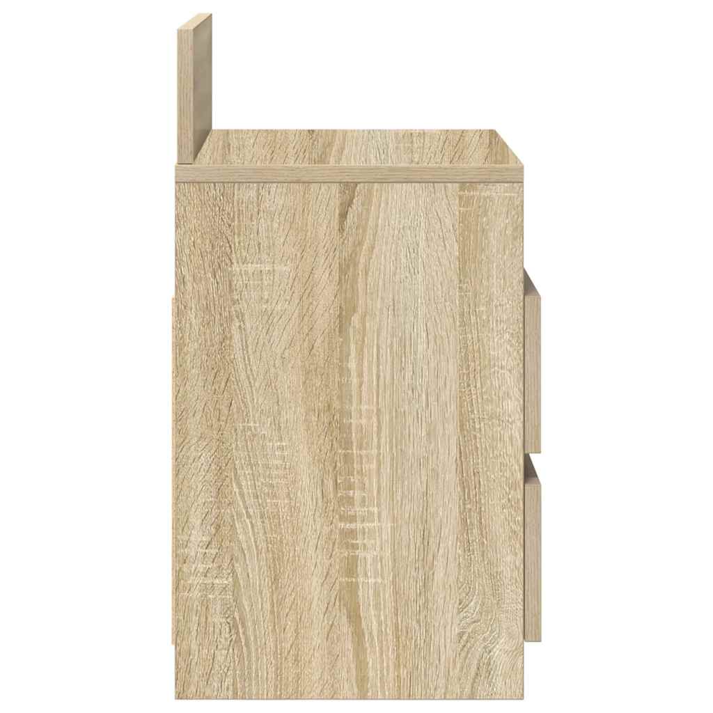 vidaXL Bedside Cabinets 2 pcs with 2 Drawers Sonoma Oak 40x33x60 cm