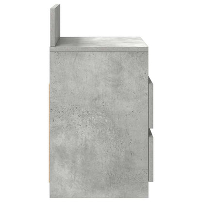 vidaXL Bedside Cabinet with 2 Drawers Concrete Grey 40x33x60 cm