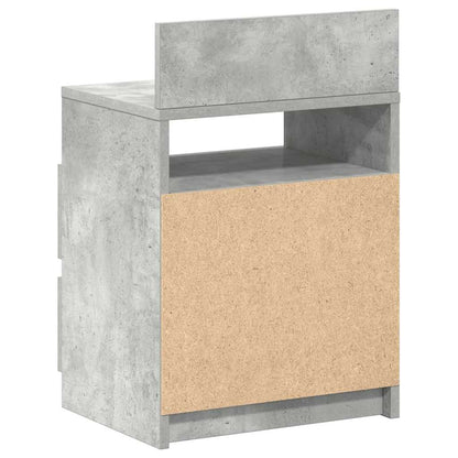 vidaXL Bedside Cabinet with 2 Drawers Concrete Grey 40x33x60 cm