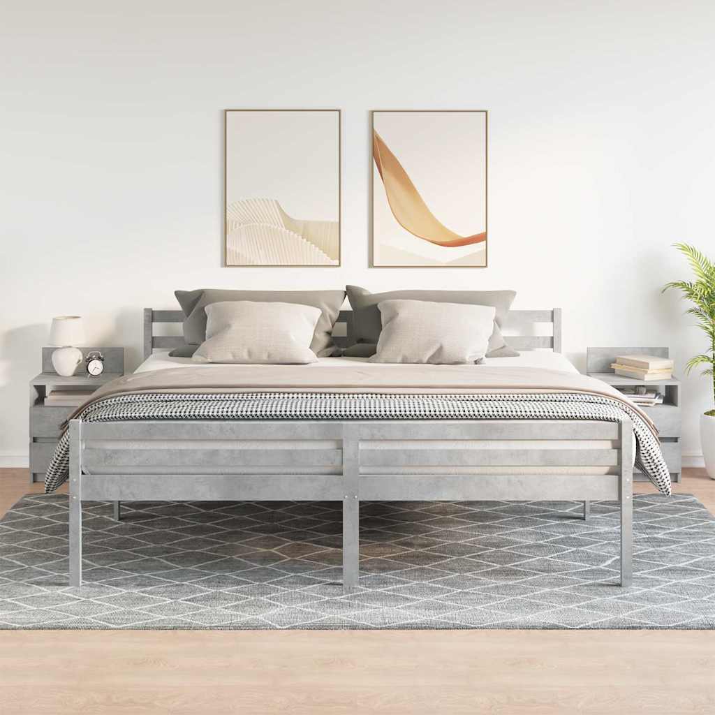 vidaXL Bedside Cabinets 2 pcs with 2 Drawers Concrete Grey 40x33x60 cm