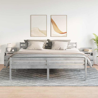 vidaXL Bedside Cabinets 2 pcs with 2 Drawers Concrete Grey 40x33x60 cm