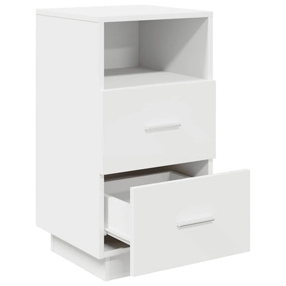 vidaXL Bedside Cabinet with 2 Drawers White 36x36x68 cm