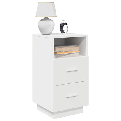 vidaXL Bedside Cabinet with 2 Drawers White 36x36x68 cm