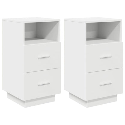 vidaXL Bedside Cabinets 2 pcs with 2 Drawers White 36x36x68 cm