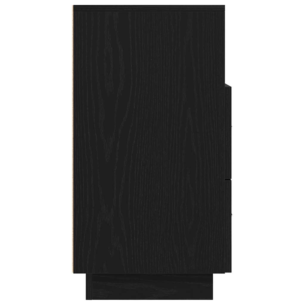 vidaXL Bedside Cabinet with 2 Drawers Black 36x36x68 cm