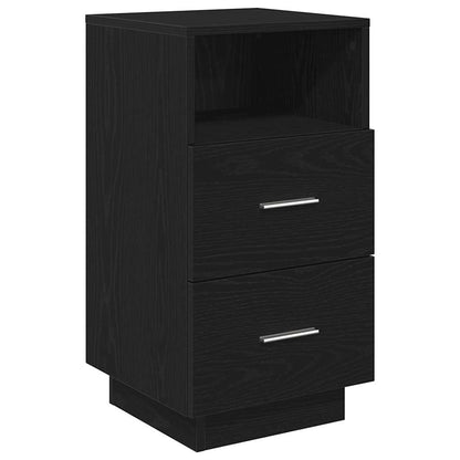 vidaXL Bedside Cabinets 2 pcs with 2 Drawers Black 36x36x68 cm