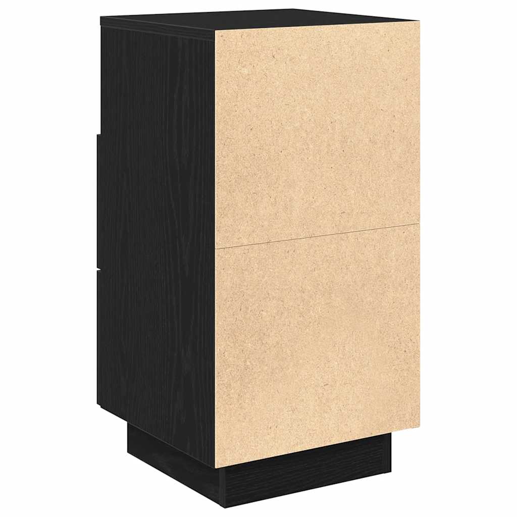 vidaXL Bedside Cabinets 2 pcs with 2 Drawers Black 36x36x68 cm