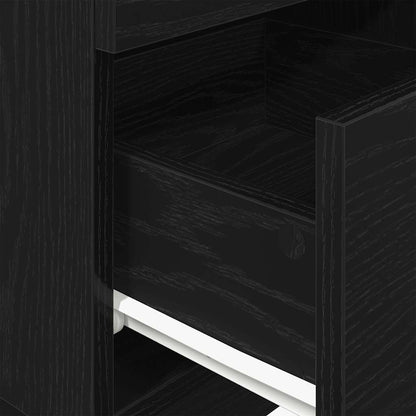 vidaXL Bedside Cabinets 2 pcs with 2 Drawers Black 36x36x68 cm