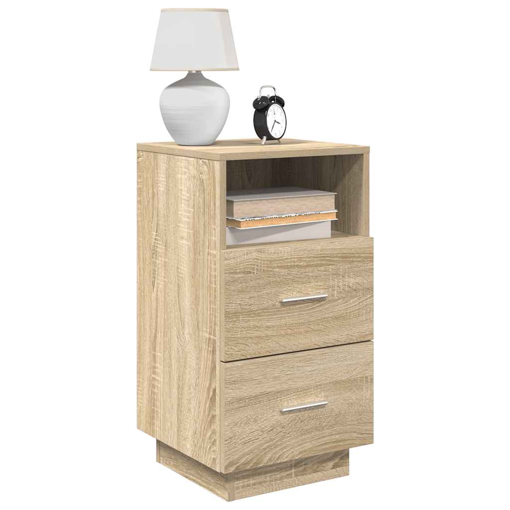 vidaXL Bedside Cabinet with 2 Drawers Sonoma Oak 36x36x68 cm