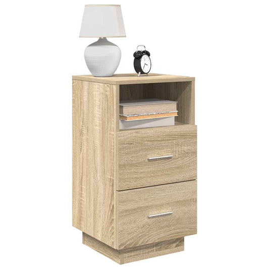 vidaXL Bedside Cabinets 2 pcs with 2 Drawers Sonoma Oak 36x36x68 cm